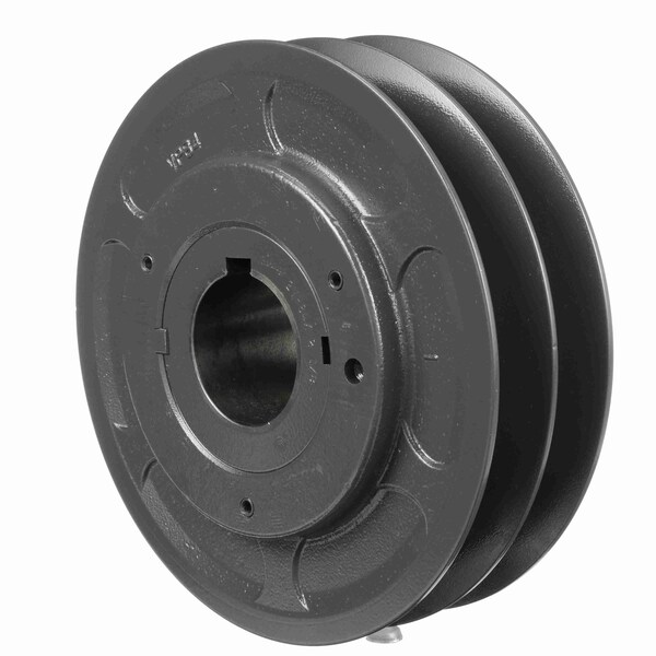2 Groove Cast Iron Finish Bore Fhp Variable Pitch Sheave, 2VP84X 2 1/8